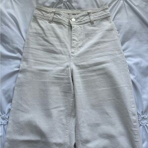 Mango Off-White High-Rise Jeans
